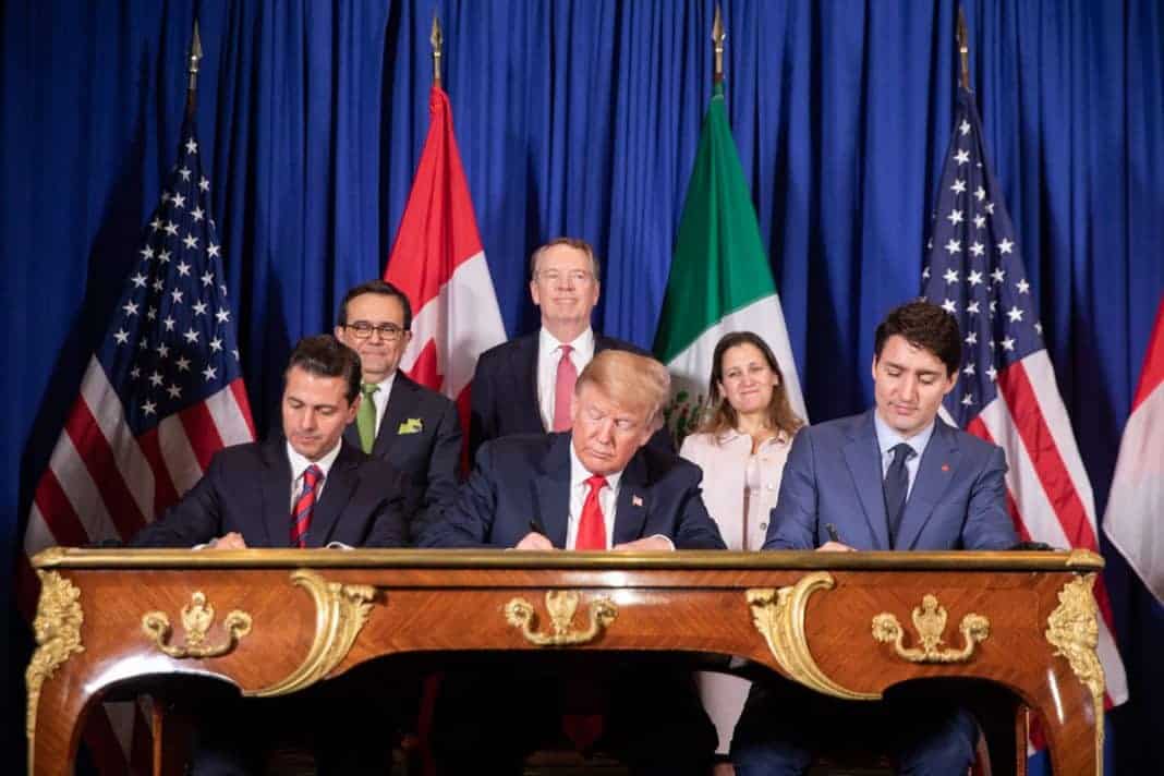 the free trade agreement between the us mexico and canada is called